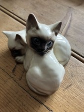Bb10 Beswick pair reg  no 1296 Siamese kittens cats cat figure figurine seated
