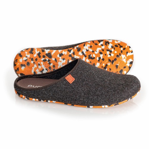 Felt slippers slip slipper - on,
