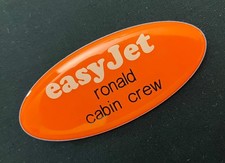 Easyjet Vintage Genuine Cabin Crew Uniform Badge Ronald Ryanair Logan Air Tui.