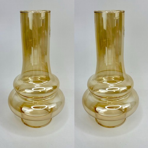 Vtg pair iridescent honey gold - honey,