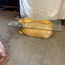 Derek  Pearce Hippo In Water Effect Glass Coffee Table Stunning. (£1299 ono)