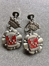 Vintage Silver-toned Red