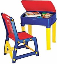 Kids Study Table and Chair Set for Junior Nursery Playroom Furniture Gift Set