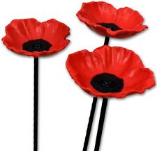 Set of 3 Poppy Flower Garden