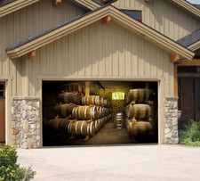 3D Oak Barrel N004 Garage Door