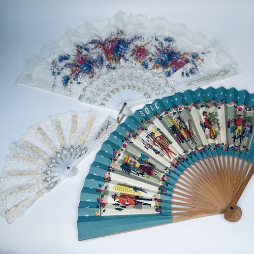 Vintage hand fans boac - 3,