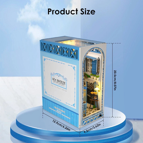 Wooden book nook kit diy - wooden,