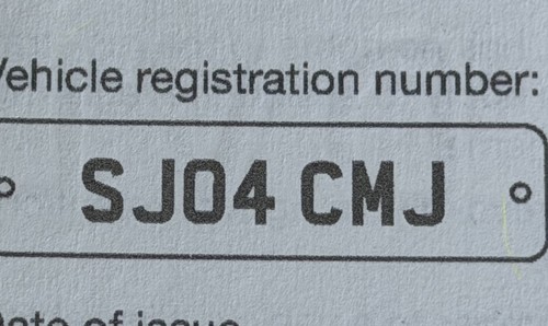 Sj04 cmj private number plate - number,