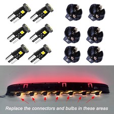 7Pcs LED BULBS For BMW Z3 E36 ROADSTER 3RD BRAKE STOP LIGHT HOLDER 63258389736