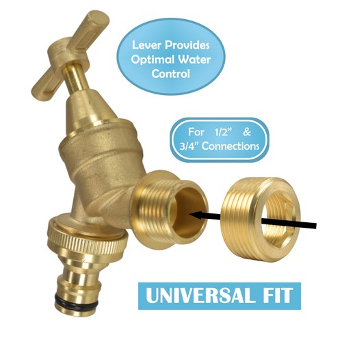 Brass outdoor garden tap - outdoor, kit