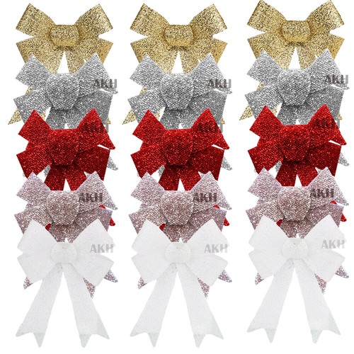 Christmas tinsel bow - bow, tree