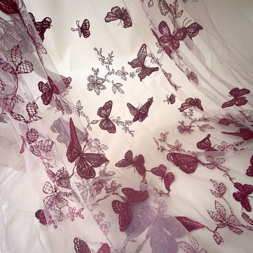 Butterfly lace fabric - 3d,