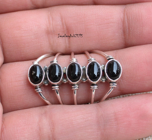 Long black onyx gemstone 925 - long,