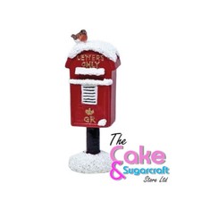  Post Box Cake Topper Decoration Xmas Christmas British