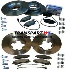 For Ford Transit Custom Front and Rear Brake Discs and Pads and Wear Leads 288mm