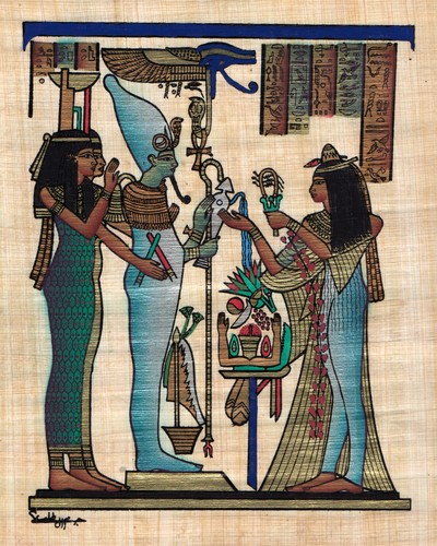 Egyptian papyrus painting - egyptian,