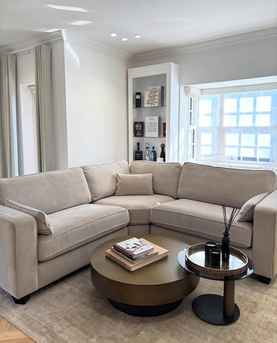 Luxury cream corner sofa - corner, 5