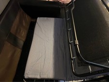 sofa bed 2 black leather seater used