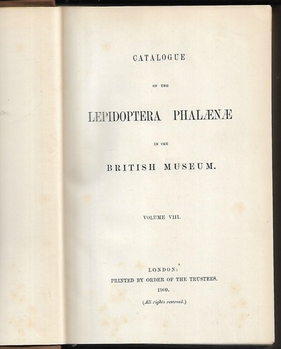 Catalogue the lepidoptera - of,