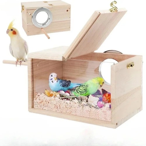 Transparent bird nesting box - transparent,