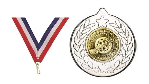 Cycling medal 50mm metal - medal,