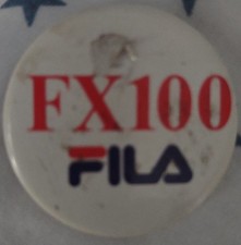 Vintage Pin Badge Fila FX100 38mm