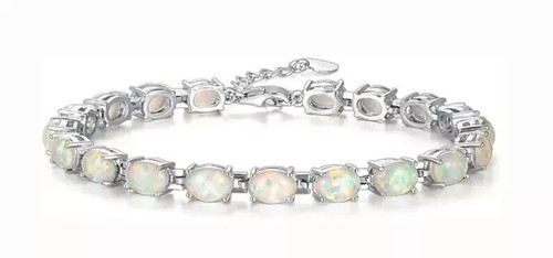 Fire opal tennis - opal, bracelet