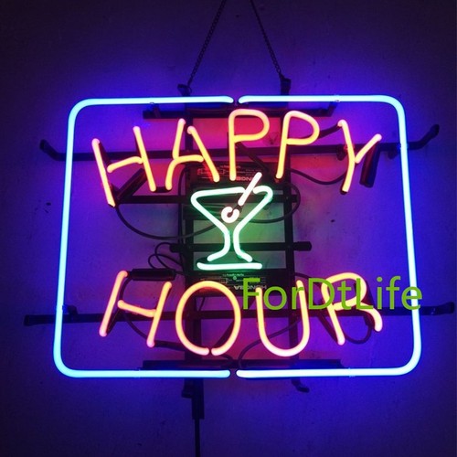 X14 happy hour neon sign - hour,