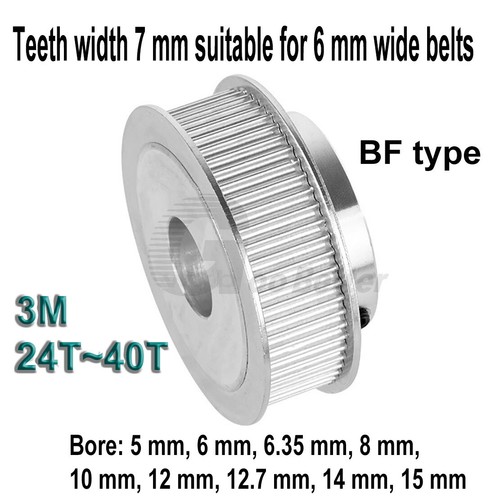 Htd 7mm timing belt - 3m, smooth