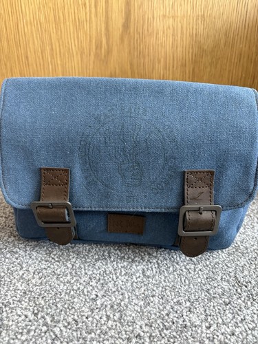 Fat face blue canvas satchel - face,