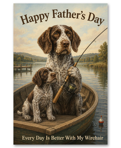 German wirehaired pointer boat - german,