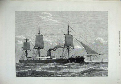 Old antique print - 1878, german