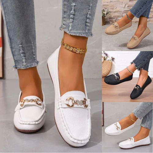 Ladies womens flats slip - slip, on