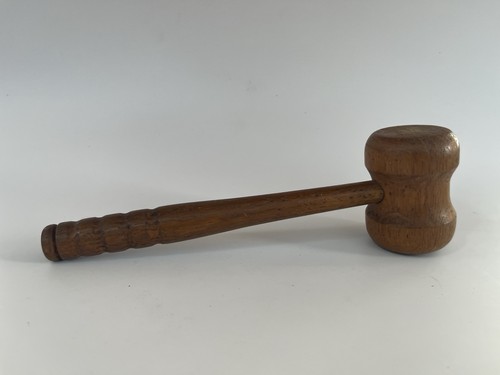 Vintage hardwood gavel turned - hardwood,