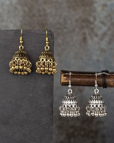 Small gold silver - gold, jhumka
