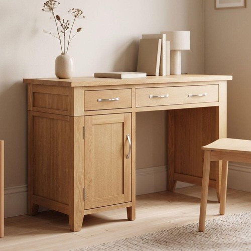 Solid oak computer desk - computer,
