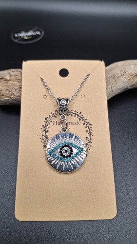 Evil eye sparkly charm pendant - charm,