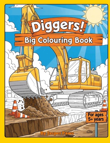 Diggers big colouring - diggers, book