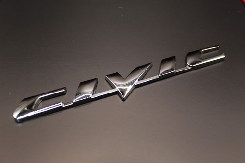 Civic badge black red - black,