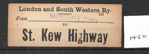 London south western railway - &,