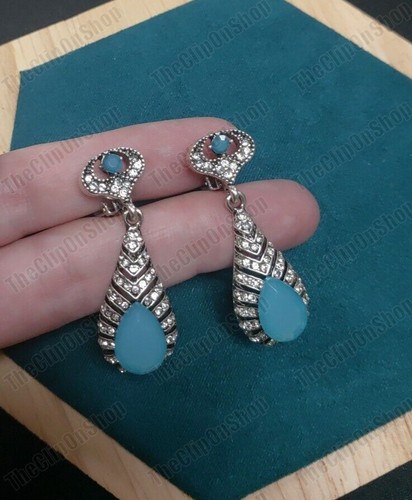 Clip drop earrings vintage - drop,