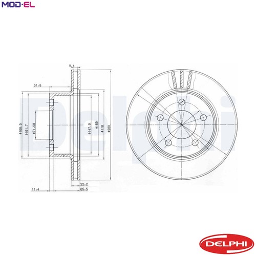 Brake disc bg3532 - 2x,