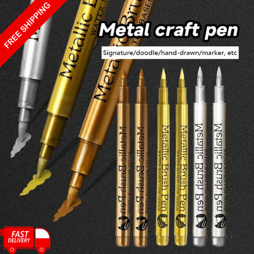 3pcs brush metallic - metallic, marker