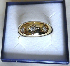 9ct gold stone diamond gypsy - 9ct,