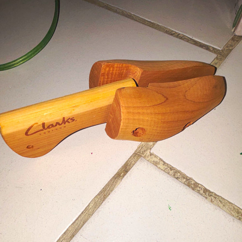Clarks england wooden shoe - england,