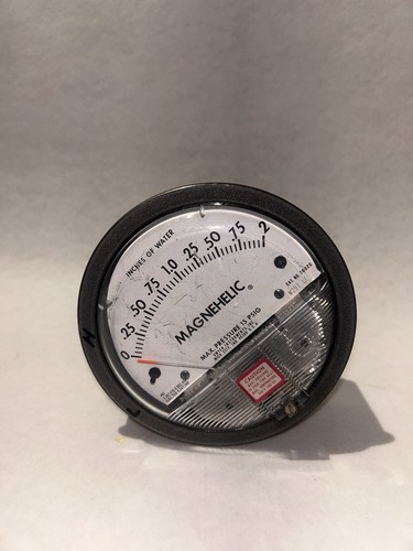 Magnehelic of water - 0-2",
