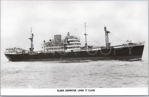 Rppc vtg postcard ship - postcard,