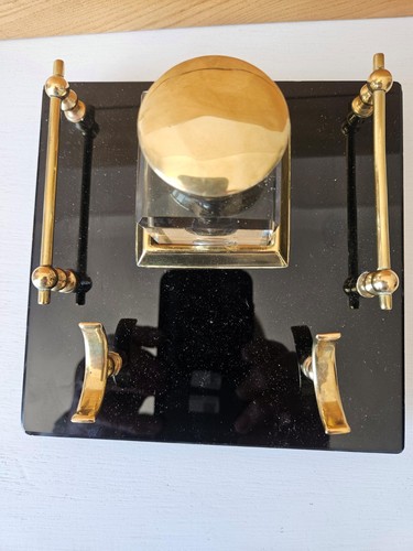 Desk pen stand with glass - , base