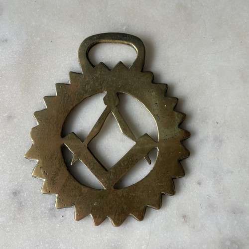 Vintage horse brass masonic - horse,