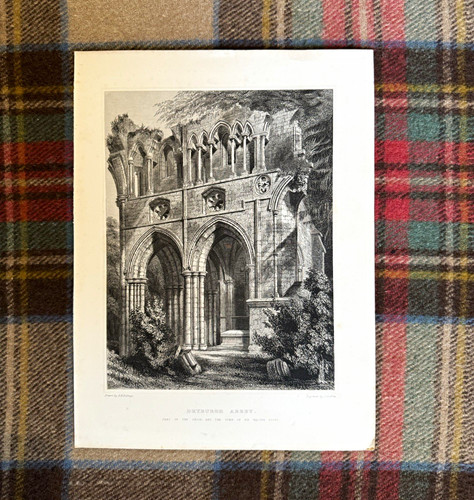 Antique print dryburgh - antique,